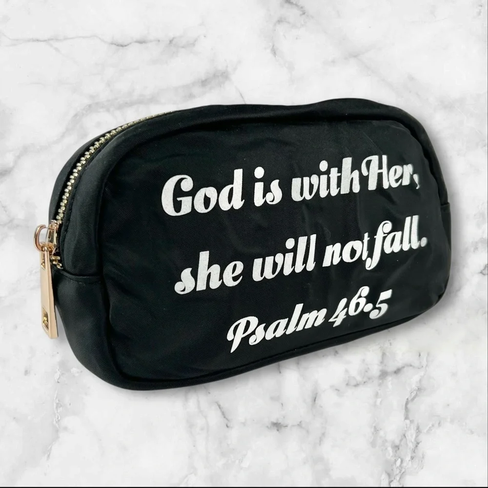 Bible Verse Cosmetic Travel Bag - Picture 1 of 10
